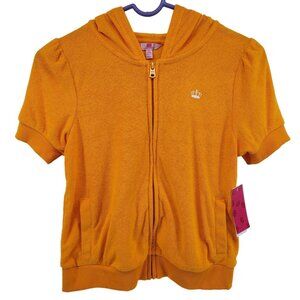 Juicy Couture Bright Marigold‎ Short Sleeve Hoodie Jacket M/M (10/12)